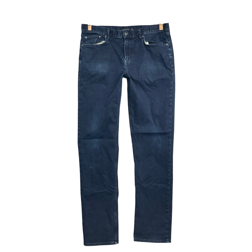 Banana Republic Slim Fit Jeans Mens 36x34 Dark Wash Denim Stretch Pants Academia